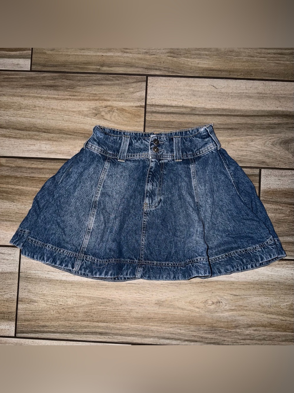 We The Free Denim Circle Skirt - Blue